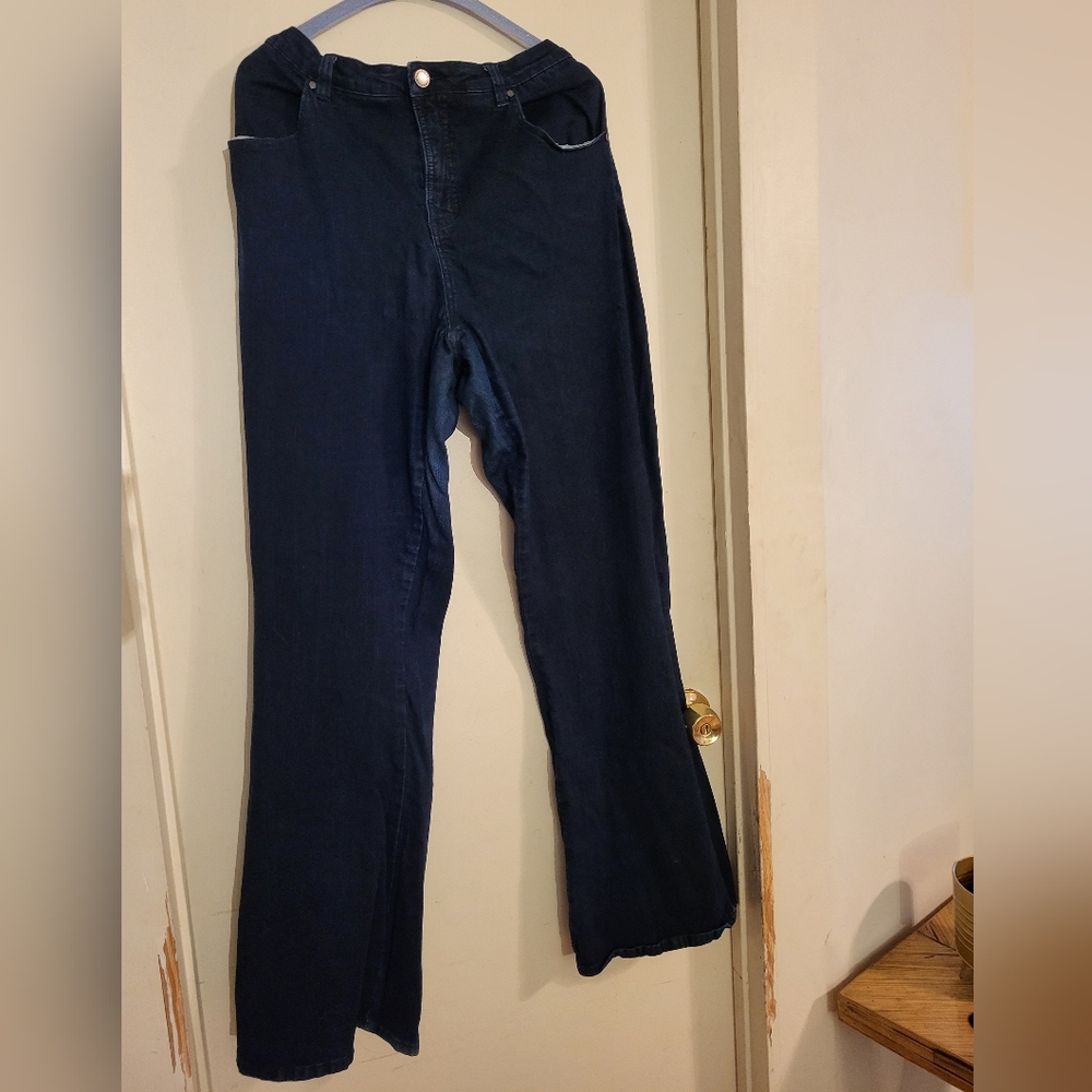 Universal standard dark indigo high rise flare sava jeans size 16